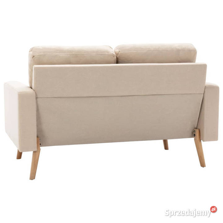 2osobowa sofa kremowa tapicerowana tkaniną mazowieckie Warszawa