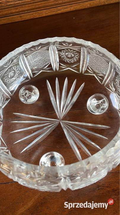 Misa kryształ Patera Przezroczysta Na 3 nóżkach Porcelana i szkło Gdańsk