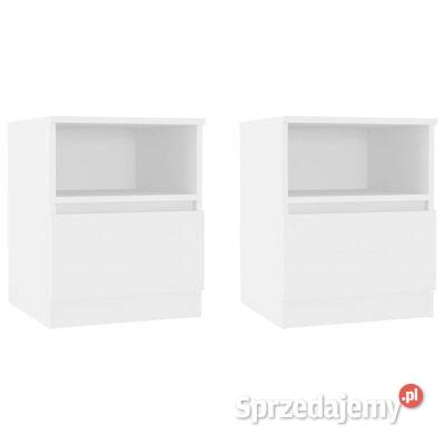 vidaXL Szafki nocne 2 białe 40x40x50 materiał
