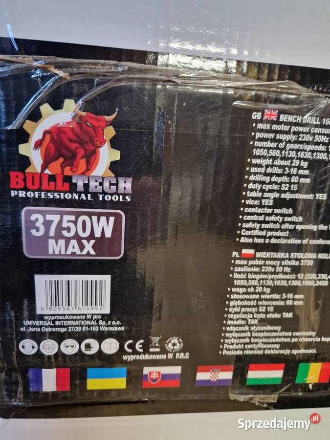 WIERTARKA stołowa słupowa KOLUMNOWA 3750W IMADŁO Wiertarki i wkrętarki