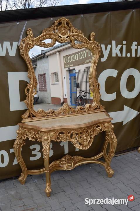 237 BAROKOWA KONSOLA KONSOLKA Z LUSTREM LUSTRO Kraków