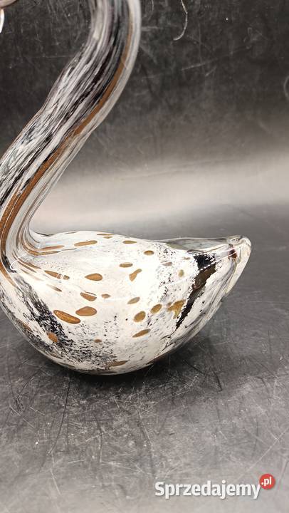 Przycisk do papieru szkło ptak łabędź Porcelana i szkło Antyki, Sztuka, Kolekcje lubelskie Zamość