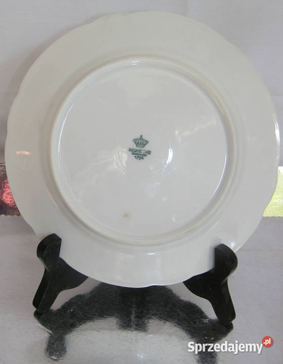 talerz deserowy vintage wzór słomkowyDd dolnośląskie Bartków