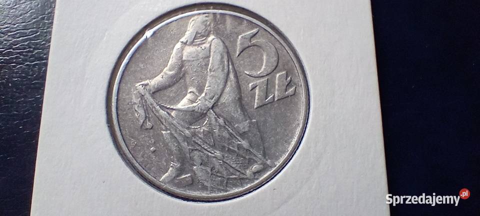 Stare monety 5 złotych 1973 Rybak skrętka Polska podkarpackie Lesko