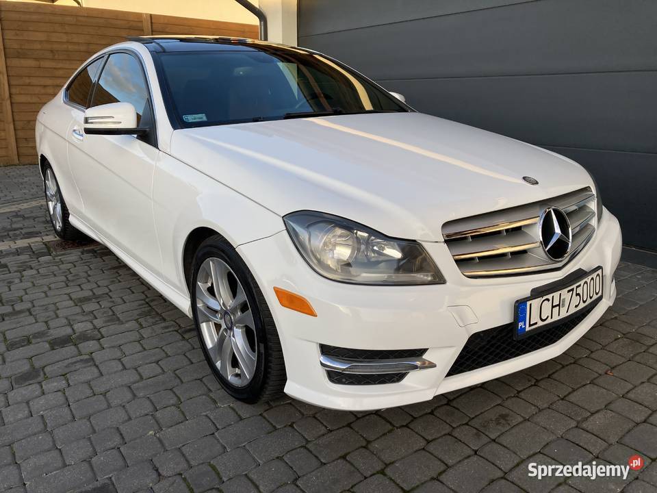 Mercedes C250 Coupe pakiet AMG bordowe skóry 204KM Klasa C Jamielnik
