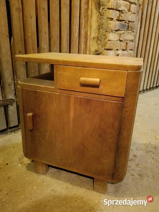 Drewniana szafka nocna nakastlik PRL lata 60 małopolskie Kraków sprzedam