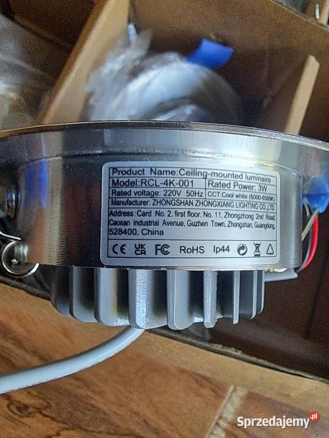 nowe aluminiowe lampy do zabudowy 20 moc 3W Sandomierz