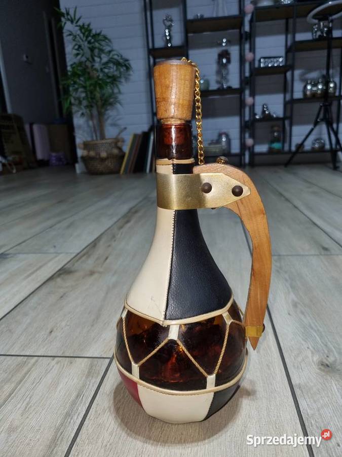 Karafka w skórze w stylu vintage sprzedam