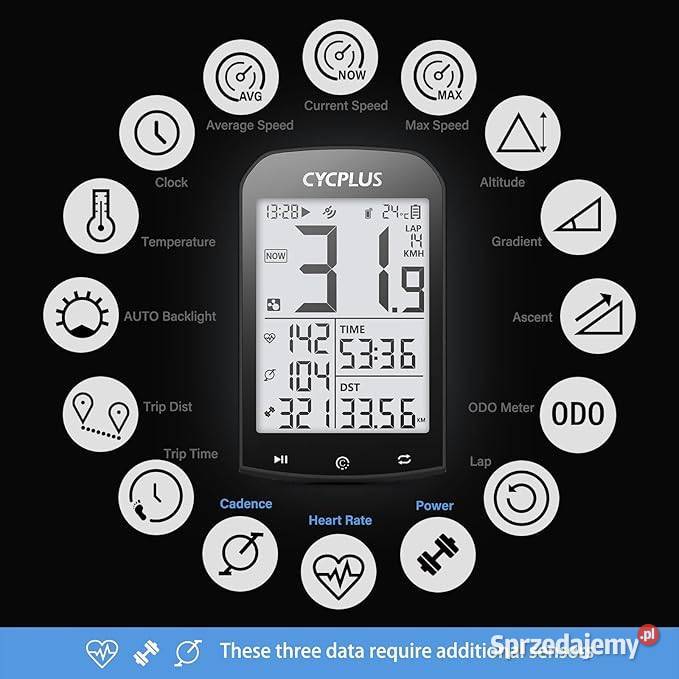 Licznik rowerowy GPS CYCPLUS M1 czujnik Myszków