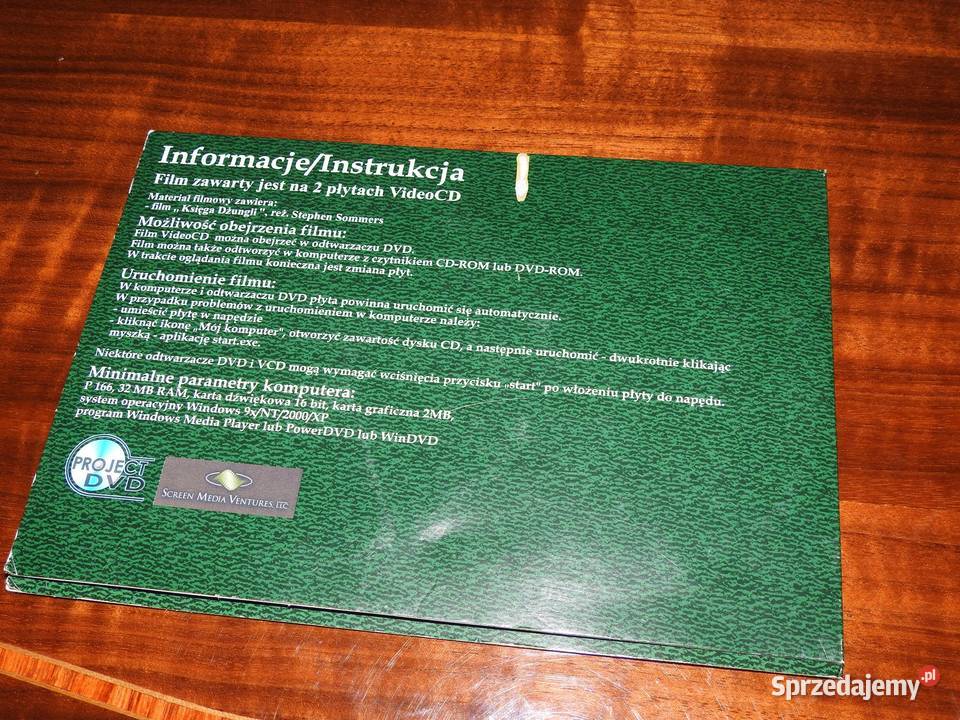 Film Księga Dżungli VCD 2 płyty Przemyśl