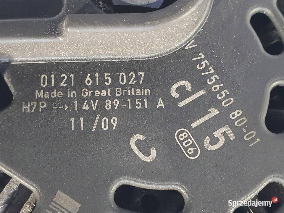 ALTERNATOR Mini Cooper R56 16 16V VTi 0121615027 Części samochodowe Chełm sprzedam