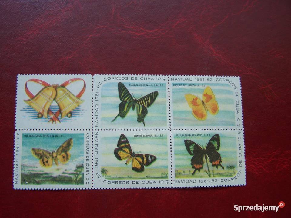 Kuba 1961 MNH Mi 74145 Fauna Owady Motyle Tychy sprzedam