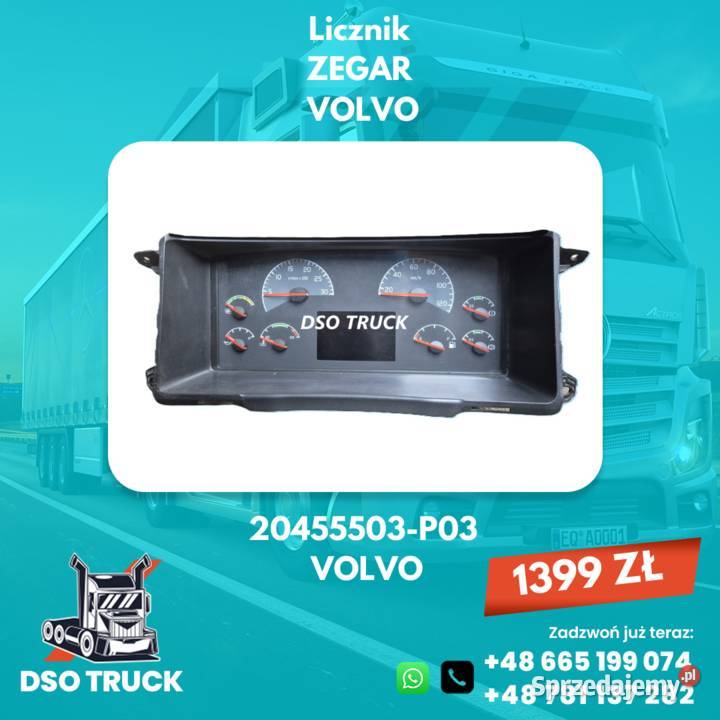 Licznik ZEGAR 20455503P03 VOLVO VDO FH FM Zawichost
