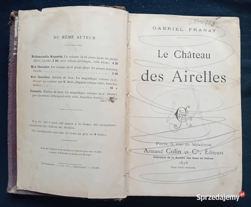 Gabriel Franay Le Chateau des Airelles Paris