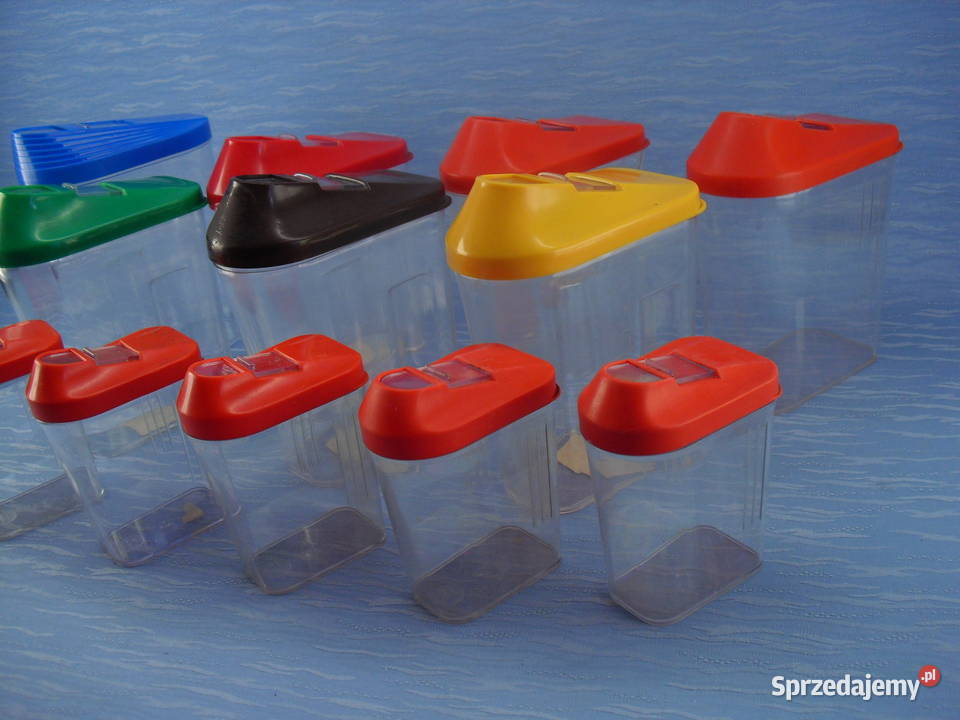 Zestaw pojemników do kuchni wielokolorowy