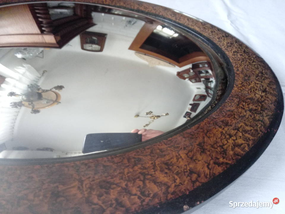 wypukłe lustro owalne w stylu angielskim Antyki Piotrówek