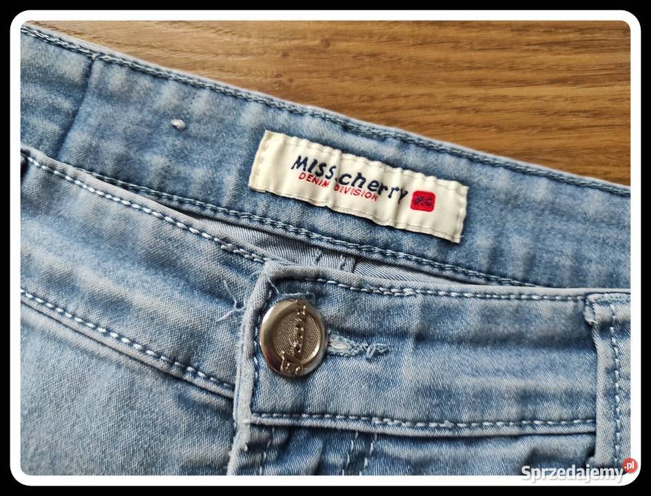 Jasne spodnie jeansowe damskie 44 XXL Miss Płock