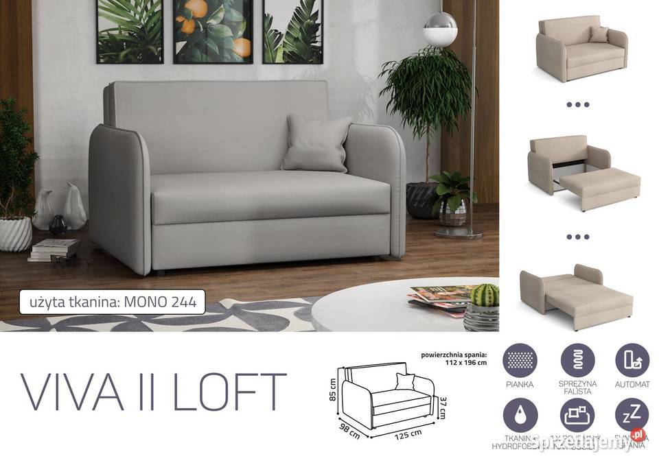 SofaKanapa Viva II Loft Darmowa dostawa Wieruszów sprzedam