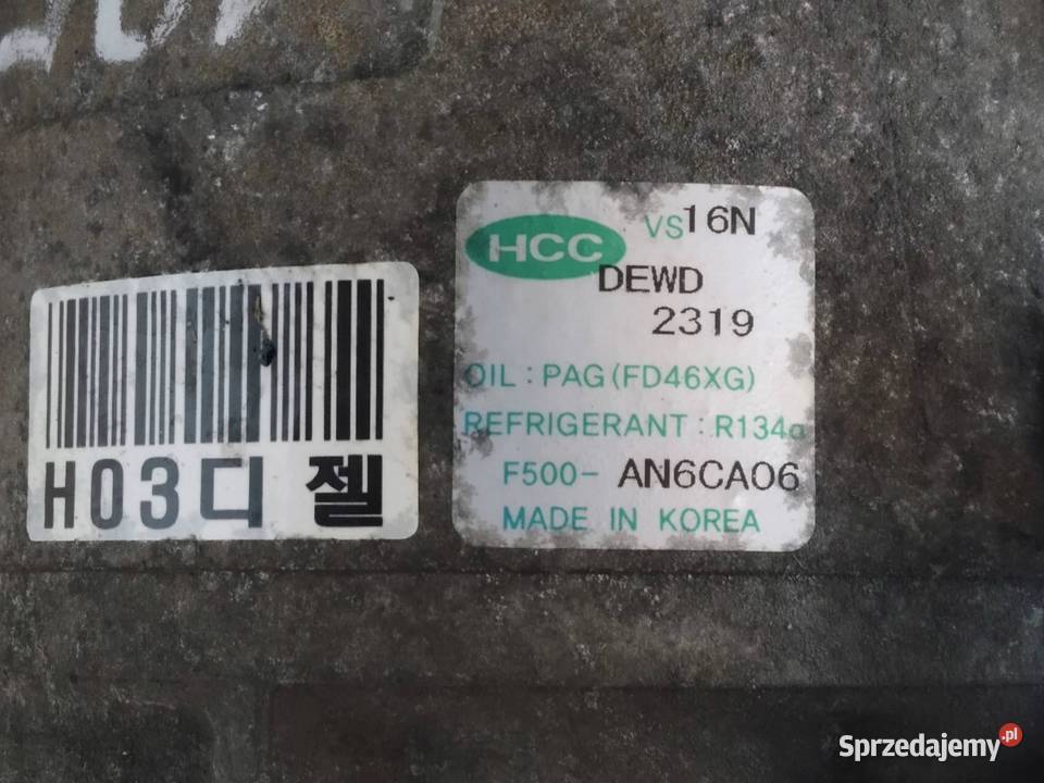 SPRĘŻARKA KLIMATYZACJI F500AN6CA06 16 CRDI
