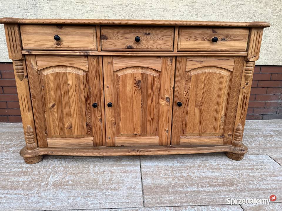 Komoda drewniana sosnowa szafka bufet kredens