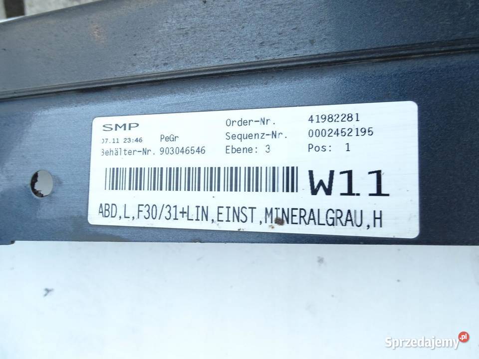 LISTWA PROGOWA LEWA NAKŁADKA BMW F30 F31 Progi małopolskie