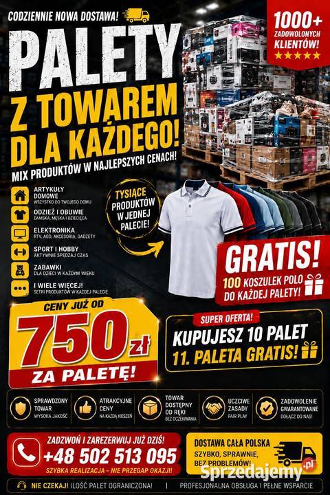 PALETY MIX różne kategorie towarów rabaty