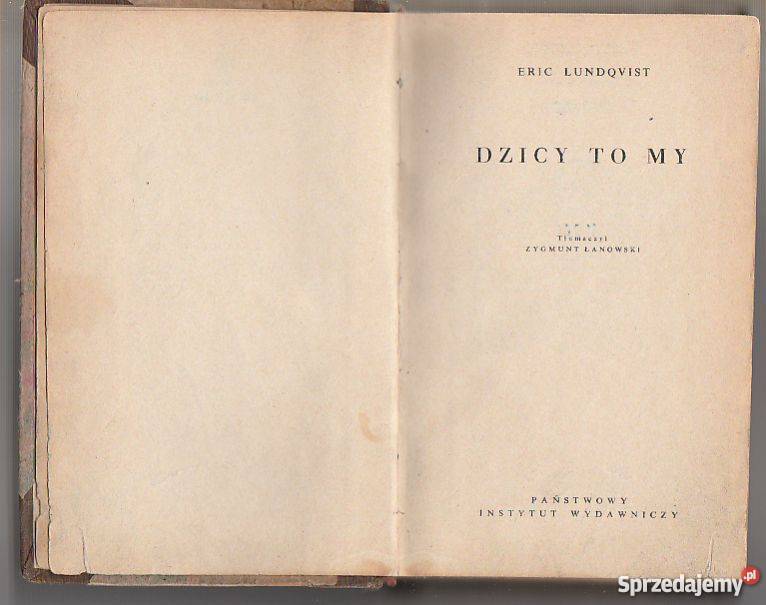 7308 DZICY TO MY ERIC LUNDQVIST literatura piękna - proza zagraniczna Czyrna