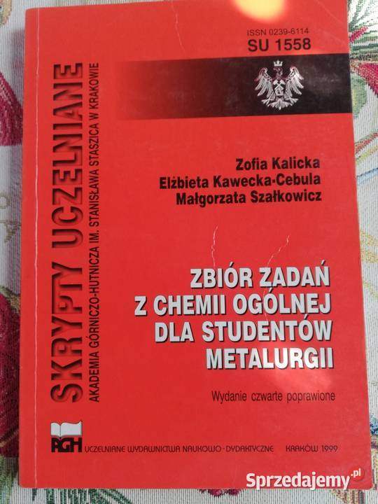 Zbiór zadań z chemii ogólnej studentów chemia Podręczniki