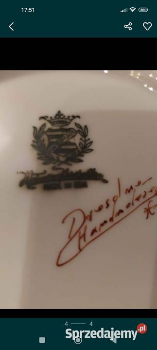 Patera porcelanowa Niedżwiadki Weimar Drezno