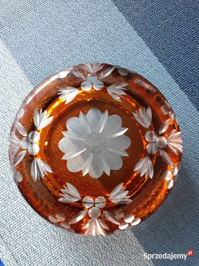 Popielniczka dwukolorowa kryształowa Sprzedam