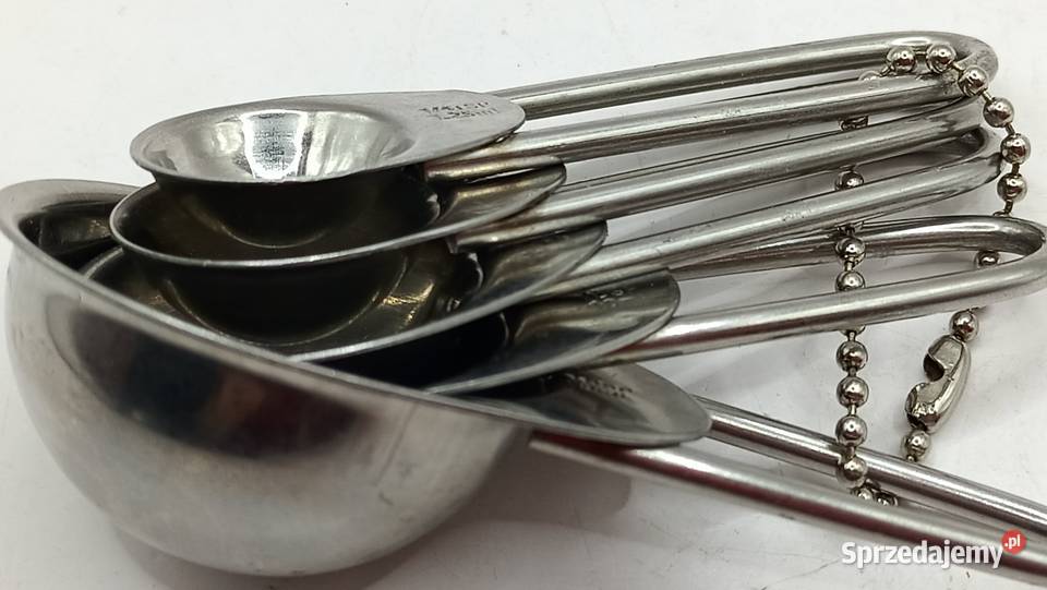 Metalowe marki łyżeczki zestaw 5 sztuk Akcesoria cukiernicze Zamość sprzedam