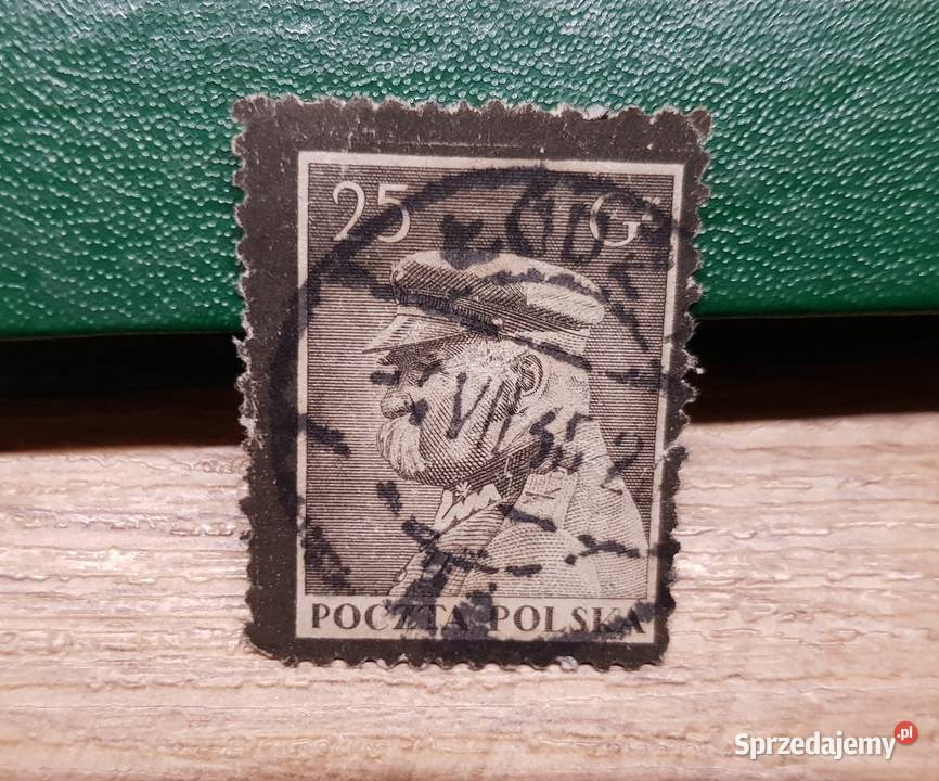 Znaczek Józef Piłsudski Wydanie Żałobne stempel wielkopolskie Golina