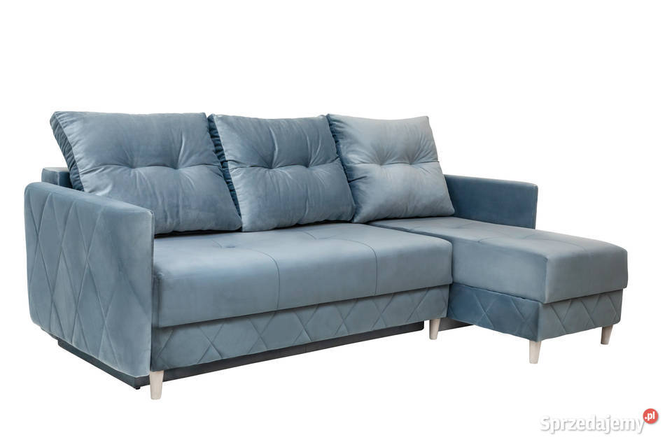 Narożnik Jasnoniebieski z Funkcją Spania USZAK Leżajsk