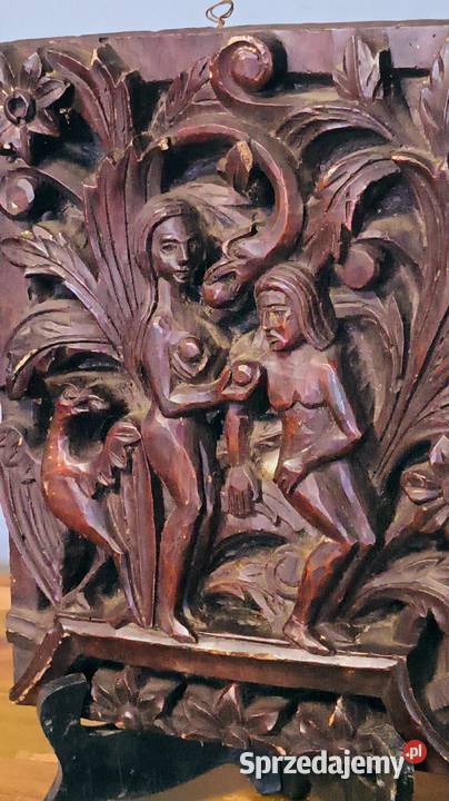 Płaskorzeźba Adam i Ewa łódzkie Chorzew