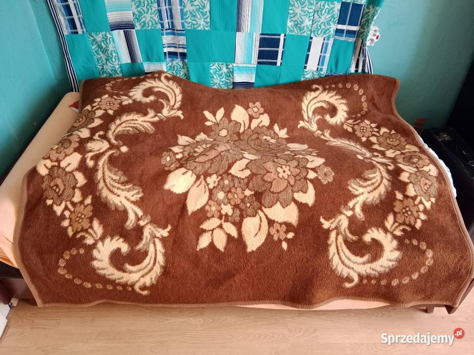 Gruby Koc z PRL Dwustronny Vintage 186x157 Ruda Śląska