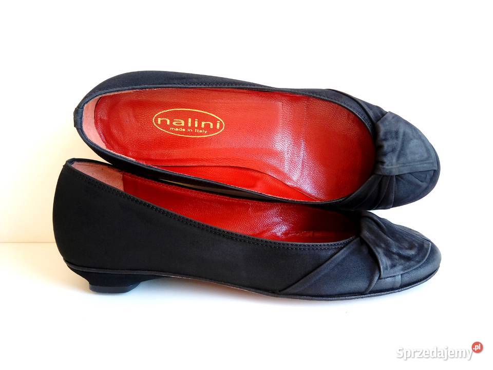 6588 NALINI włoskie czarne skóra 375 Kędzierzyn-Koźle