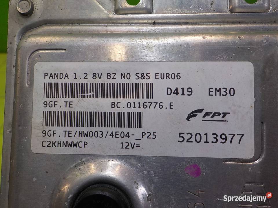 FIAT PANDA III 12 B 15r 5D sterownik komputer Suków