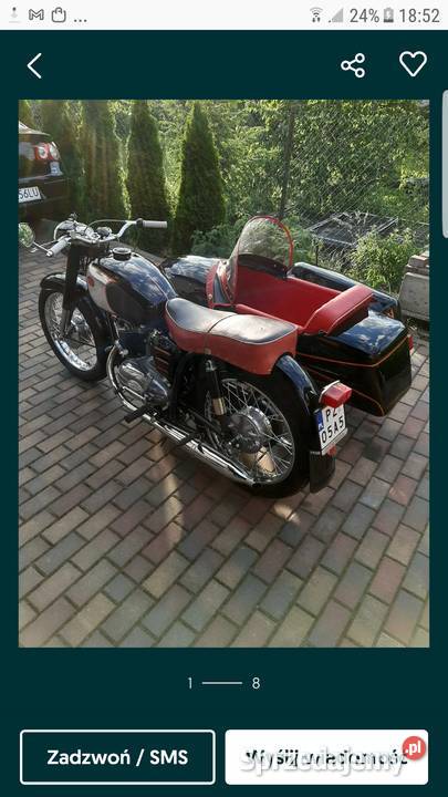 Sprzedam Panonie T5 250 z wózkiem bocznym DUNA nieuszkodzony Pozostałe Dynów