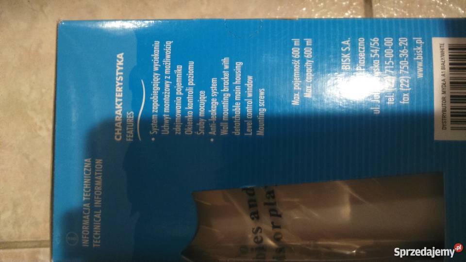 DYSTRYBUTOR MYDŁA W PŁYNIE 500ml DOZOWNIK MYDŁA Lublin