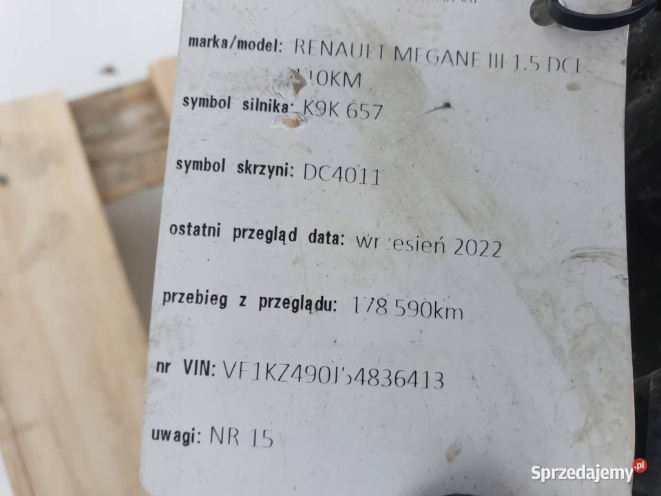 Renault Megane III 15 DCI AUTOMATYCZNA SKRZYNIA Skrzynie biegów manualne Janów sprzedam
