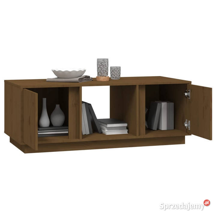 Stolik kawowy miodowy brąz 110x50x40 lite drewno mazowieckie Warszawa