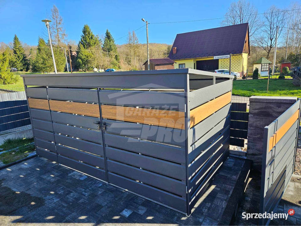 Wiata śmietnikowa 4x21m Antracyt jasny orzech Sopot sprzedam