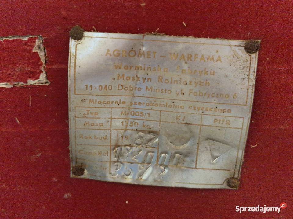 Młocarnia warmianka Pozostałe Krery