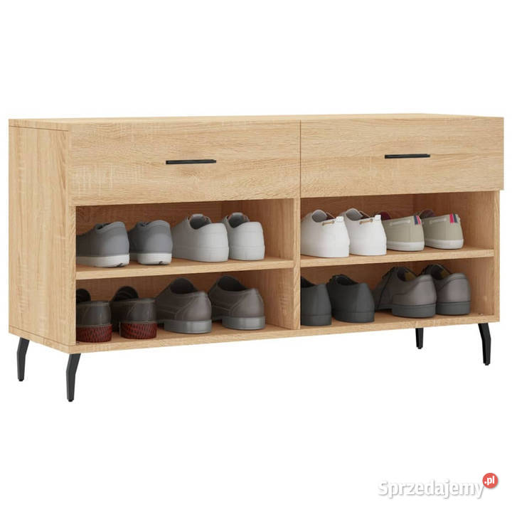 Ławka z miejscem na buty dąb sonoma 102x35x55