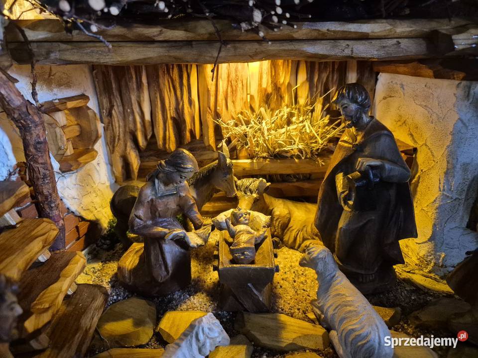 Duża szopka Bożonarodzeniowa z figurami śląskie Żywiec