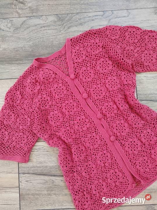 Ażurkowa bluzka Ażur Kamizelka Vintage 38 40 Moda i Styl