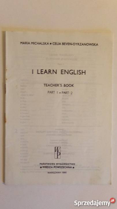 I LEARN ENGLISH SŁOWNICZEK TEACHERS BOOK Elbląg