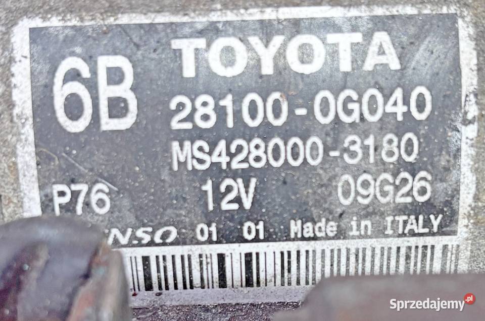 ROZRUSZNIK LEXUS TOYOTA T25 T27 RAV4 281000G040 mazowieckie Radom