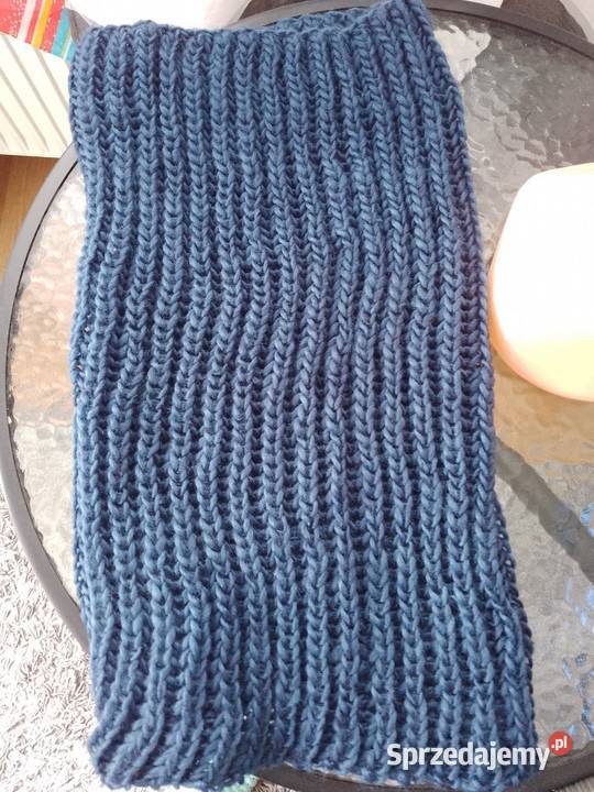 Komin szal damski niebieski granatowy Dla kobiet Chrzanów sprzedam