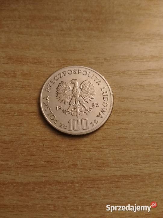 MONETA kolekcjonerska PRL 100 z 1985roku Centrum Poznań